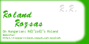 roland rozsas business card